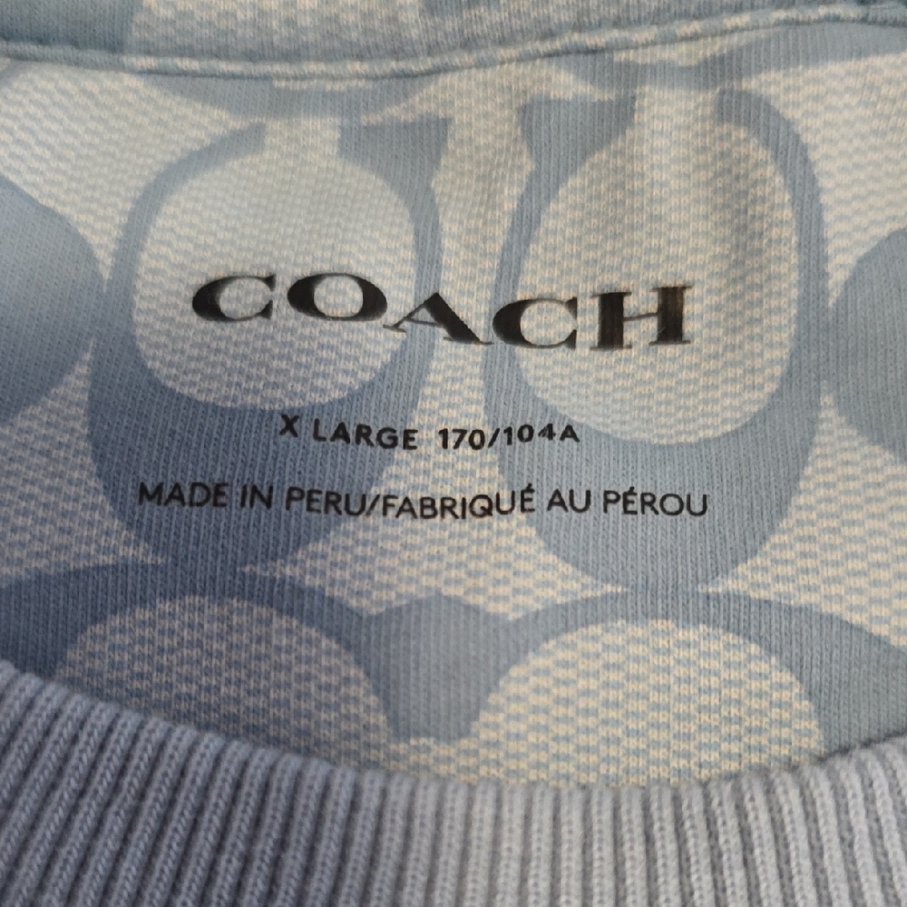 Coach Sweatshirt in Soft Blue - Picture 3 of 14